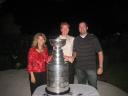 Glenn, Barb (his wife) & me with the Stanley Cup - 07/15/06